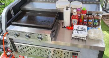mobile Kühltheke, Saladette, möbiler Getränkekühlschrank